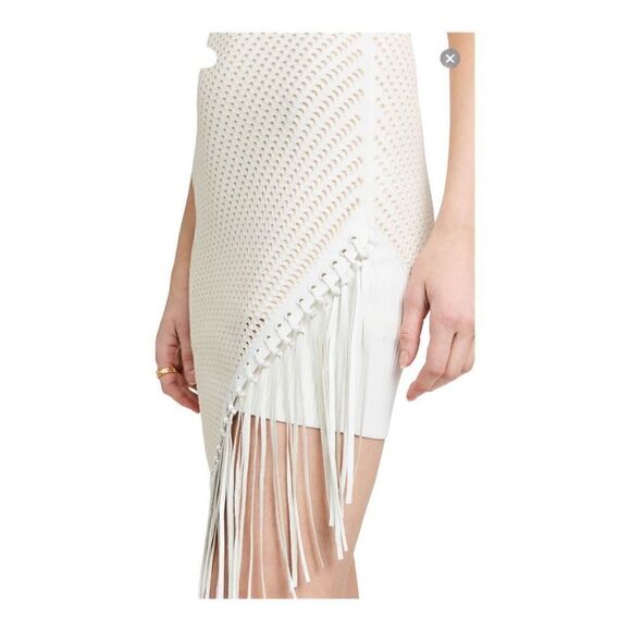 JONATHAN SIMKHAI Ivory Chelle Pointelle Dress Size Large - Picture 9 of 10